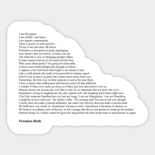 Veronica Roth Quotes Sticker